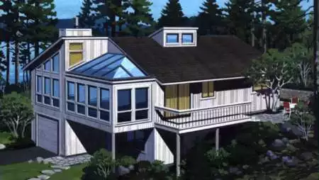 image of beach house plan 1408